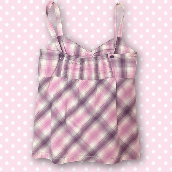 2000s plaid babydoll top 💜🪽 - Picture 2 of 3